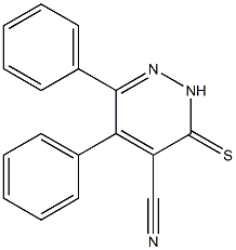 2,3-Dihydro-3-thioxo-5,6-diphenylpyridazine-4-carbonitrile Struktur