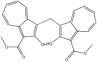 2,2'-Dihydroxy-(3,3'-methylenebisazulene)-1,1'-dicarboxylic acid dimethyl ester Struktur