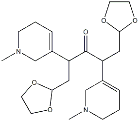 [(1-Methyl-1,2,5,6-tetrahydropyridin)-3-yl][2-(1,3-dioxolan-2-yl)ethyl] ketone Struktur