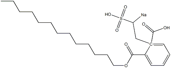 Phthalic acid 1-tridecyl 2-(2-sodiosulfoethyl) ester Struktur