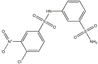 m-(4-Chloro-3-nitrophenylsulfonylamino)benzenesulfonamide Struktur