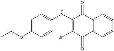 2-Bromo-3-(4-ethoxyphenyl)amino-1,4-naphthoquinone Struktur