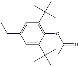 2,6-Bis(1,1-dimethylethyl)-4-ethylphenol acetate Struktur