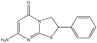 7-Amino-2-phenyl-2,3-dihydro-5H-thiazolo[3,2-a]pyrimidin-5-one Struktur