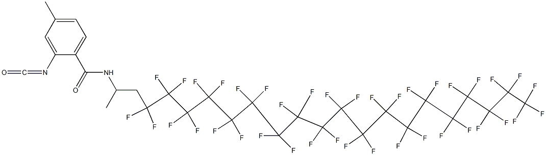 2-Isocyanato-4-methyl-N-[2-(nonatriacontafluorononadecyl)-1-methylethyl]benzamide Struktur