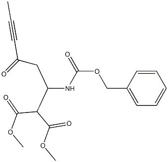 2-[1-[(Benzyloxycarbonyl)amino]-3-oxo-4-hexynyl]malonic acid dimethyl ester Struktur