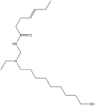 N-[[N-Ethyl-N-(9-hydroxynonyl)amino]methyl]-4-heptenamide Struktur