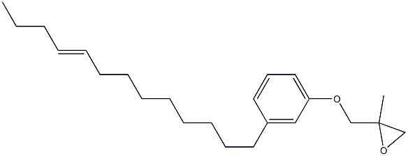 3-(9-Tridecenyl)phenyl 2-methylglycidyl ether Struktur