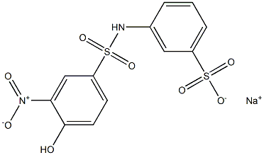 m-(4-Hydroxy-3-nitrophenylsulfonylamino)benzenesulfonic acid sodium salt Struktur