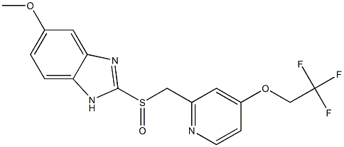 2-[[[4-(2,2,2-Trifluoroethoxy)pyridin-2-yl]methyl]sulfinyl]-5-methoxy-1H-benzimidazole Struktur