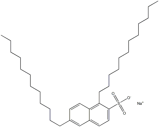 1,6-Didodecyl-2-naphthalenesulfonic acid sodium salt Struktur