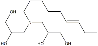 3,3'-(6-Nonenylimino)bis(propane-1,2-diol) Struktur