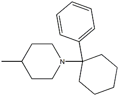 1-(4-Methylpiperidin-1-yl)-1-(phenyl)cyclohexane Struktur