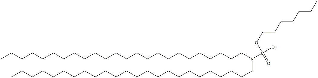 N,N-Ditetracosylamidophosphoric acid hydrogen heptyl ester Struktur