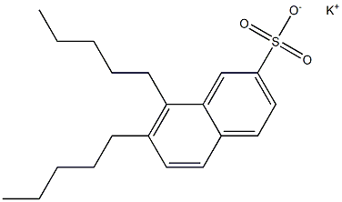 7,8-Dipentyl-2-naphthalenesulfonic acid potassium salt Struktur