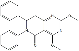 7,8-Dihydro-2,4-dimethoxy-6,7-diphenylpyrido[4,3-d]pyrimidin-5(6H)-one Struktur