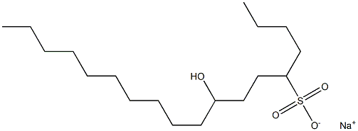 8-Hydroxyoctadecane-5-sulfonic acid sodium salt Struktur