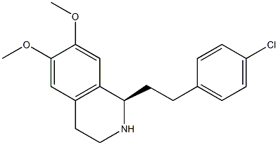 (1R)-1,2,3,4-Tetrahydro-6,7-dimethoxy-1-[2-(4-chlorophenyl)ethyl]isoquinoline Struktur