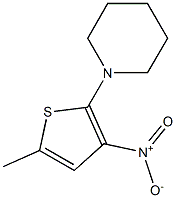 2-Piperidino-3-nitro-5-methylthiophene Struktur