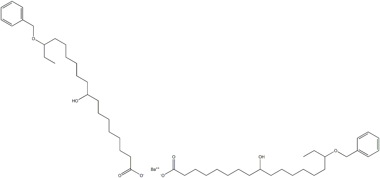 Bis(16-benzyloxy-9-hydroxystearic acid)barium salt Struktur