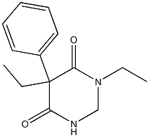 5-Ethyl-5-phenyl-2,5-dihydro-1-ethylpyrimidine-4,6(1H,3H)-dione Struktur