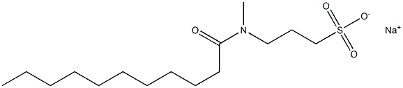 3-(N-Undecanoyl-N-methylamino)-1-propanesulfonic acid sodium salt Struktur