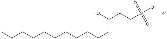 3-Hydroxytetradecane-1-sulfonic acid potassium salt Struktur