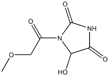 5-Hydroxy-1-(methoxyacetyl)imidazolidine-2,4-dione Struktur