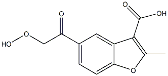 5-(Hydroperoxyacetyl)-2-methyl-3-benzofurancarboxylic acid Struktur