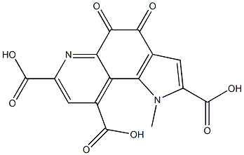 4,5-Dihydro-4,5-dioxo-1-methyl-1H-pyrrolo[2,3-f]quinoline-2,7,9-tricarboxylic acid Struktur