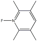 1-Fluoro-2,3,5,6-tetramethylpyridinium Struktur