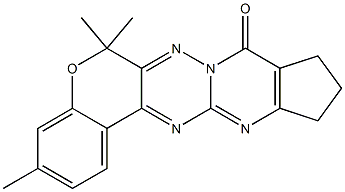 10,11-Dihydro-3,6,6-trimethyl-6H,8H-7,7a,12,13-tetraaza-5-oxa-9H-benzo[a]cyclopent[i]anthracen-8-one Struktur