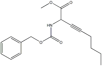 2-Benzyloxycarbonylamino-3-octynoic acid methyl ester Struktur