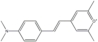 2,6-Dimethyl-4-[4-(dimethylamino)styryl]pyrylium Struktur