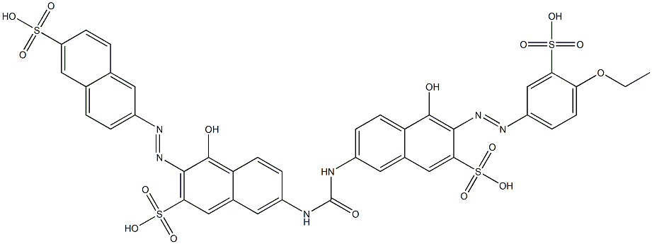 7-[[[[6-[(4-Ethoxy-3-sulfophenyl)azo]-5-hydroxy-7-sulfonaphthalen-2-yl]amino]carbonyl]amino]-4-hydroxy-3-[(6-sulfonaphthalen-2-yl)azo]-2-naphthalenesulfonic acid Struktur