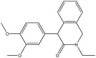 1,4-Dihydro-2-ethyl-4-(3,4-dimethoxyphenyl)isoquinolin-3(2H)-one Struktur