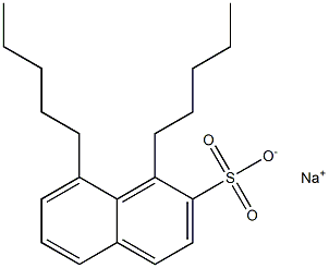 1,8-Dipentyl-2-naphthalenesulfonic acid sodium salt Struktur