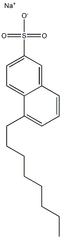 5-Octyl-2-naphthalenesulfonic acid sodium salt Struktur