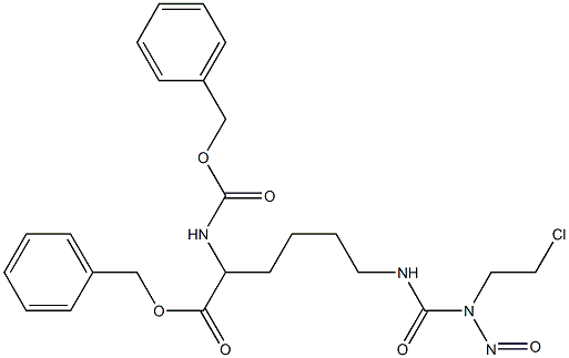 1-(2-Chloroethyl)-1-nitroso-3-[5-[[(benzyloxy)carbonyl]amino]-5-[(benzyloxy)carbonyl]pentyl]urea Struktur