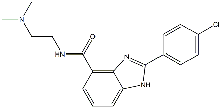 2-(4-Chlorophenyl)-N-[2-(dimethylamino)ethyl]-1H-benzimidazole-4-carboxamide Struktur