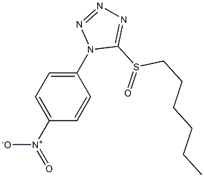 Hexyl 1-(4-nitrophenyl)-1H-tetrazol-5-yl sulfoxide Struktur