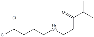 1-(Dichlorobutylstannyl)-4-methyl-3-pentanone Struktur