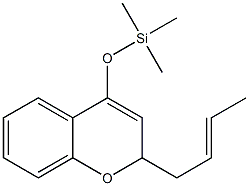 2-(2-Butenyl)-4-(trimethylsilyloxy)-2H-1-benzopyran Struktur