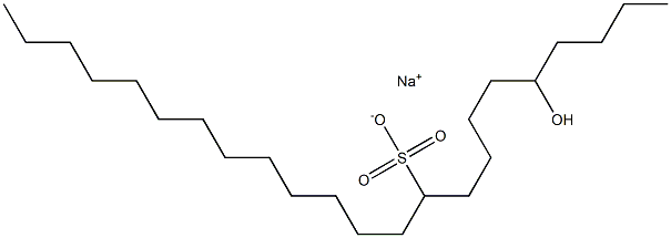 5-Hydroxytricosane-10-sulfonic acid sodium salt Struktur