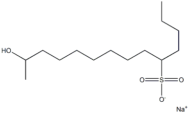 13-Hydroxytetradecane-5-sulfonic acid sodium salt Struktur