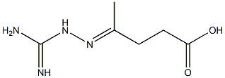 4-[2-(Aminoiminomethyl)hydrazono]pentanoic acid Struktur