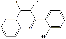 1-(2-Aminophenyl)-2-bromo-3-methoxy-3-phenylpropan-1-one Struktur