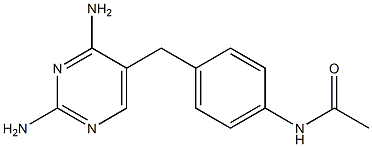 2,4-Diamino-5-[4-acetylaminobenzyl]pyrimidine Struktur