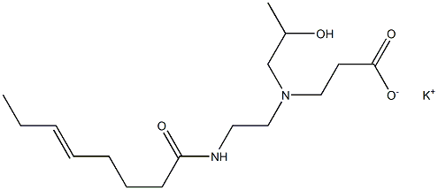 3-[N-(2-Hydroxypropyl)-N-[2-(5-octenoylamino)ethyl]amino]propionic acid potassium salt Struktur