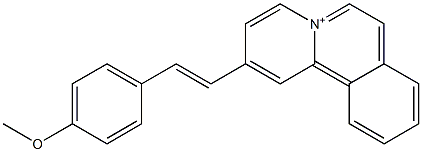 2-[(E)-4-Methoxystyryl]benzo[a]quinolizinium Struktur